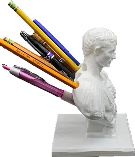 Julius Caesar Figurine Pencil Holder Pen Holder (Black).